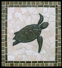 turtle mural with double border